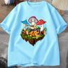 Hippie Magic Mushroom Tshirt Funny Graphic T Shirts Streetwear 90s Men's T-shirts Man Hippie Cotton Tee Shirt T-shirt Male