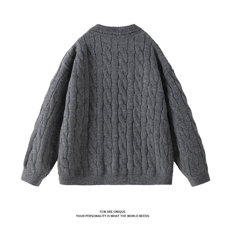 Men's Versatile Trendy 2025 Half-Zip Loose Knit Pullover Sweater