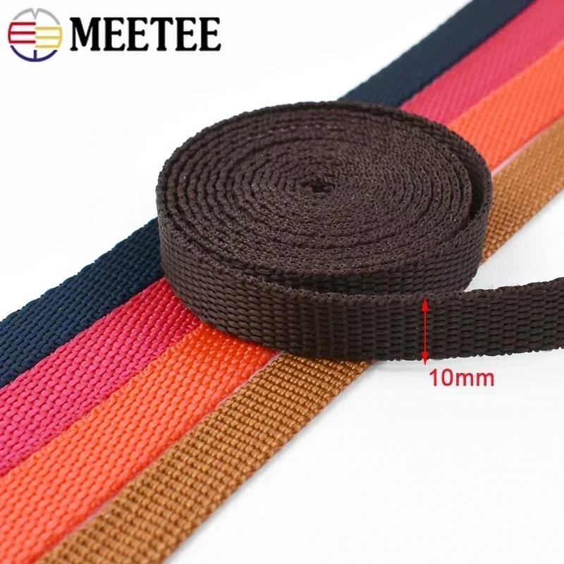 45 Meter 10mm Meetee Polypropylen Gurtband Tasche Rucksack Dekoband Gurt Haustierhalsbandband Nähmaterial Zubehör