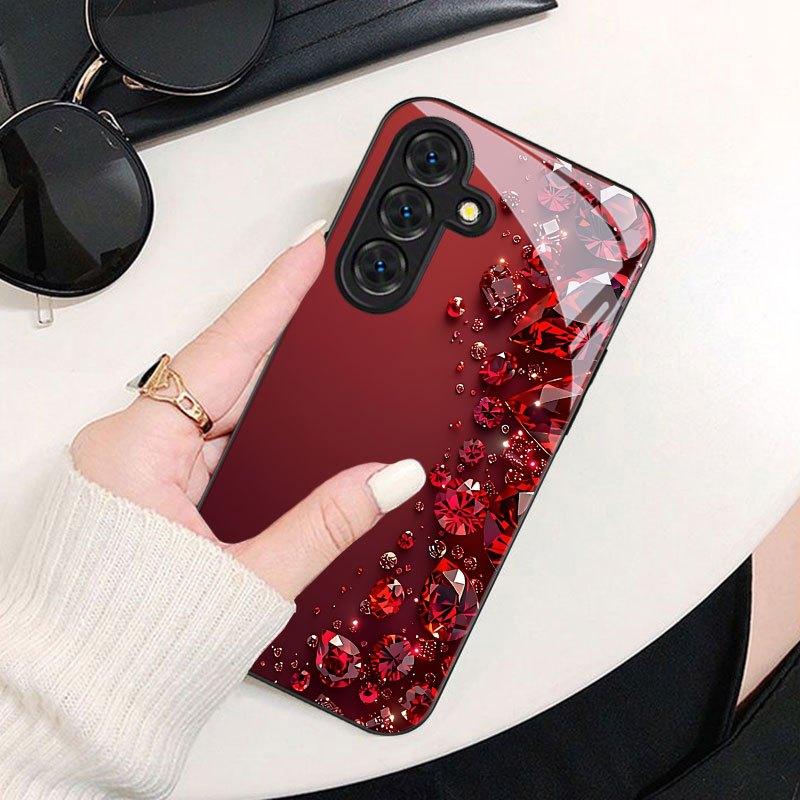 Highend Phone Case Electroplated Glass hard TPU PhoneCase for Samsung Galaxy S26 S25 S24 S23 S22 S21 FE Ultra Plus Dropresistant