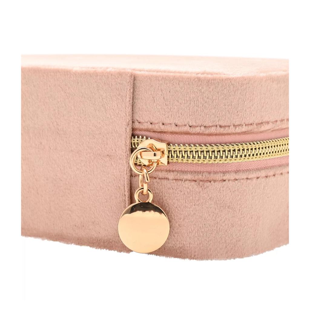 Sophia Classic Velvet Jewellery Box - Blush