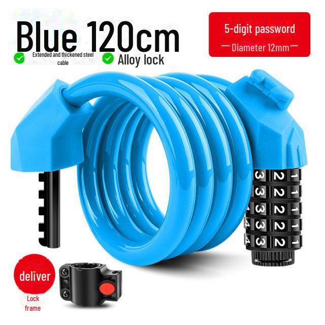 Alloy Chain Bicycle Lock: Anti-Theft Password Lock for Electric, Mountain, and Road Bikes