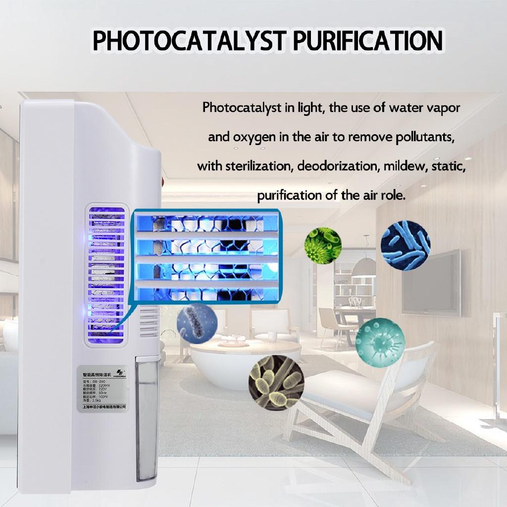 2200ml Intelligent Timing Home Office Air Dryer Eliminating Moisture Electric Mini Desiccant Compact Absorb Dehumidifier