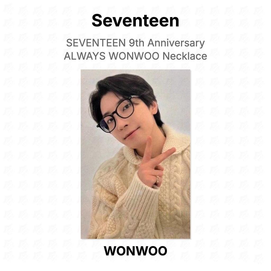 Seventeen 9th Anniversary ALWAYS WONWOO Necklace Official Photocard