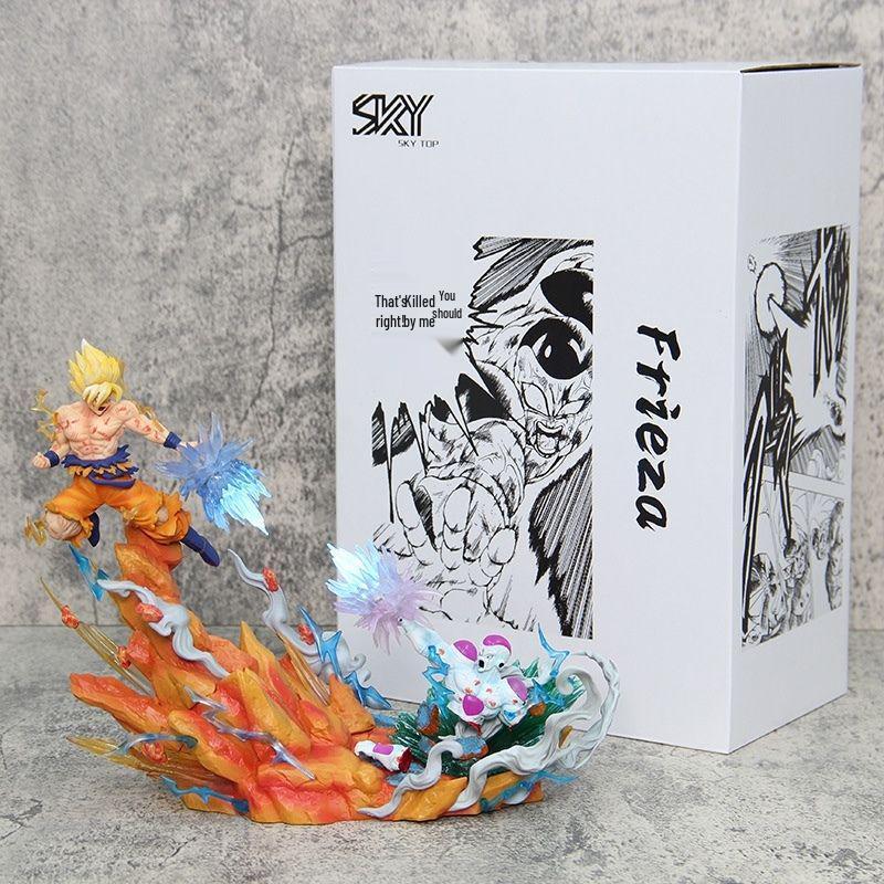 Dragon Ball Super Saiyan Goku vs Frieza Model Figure Ornament Gift