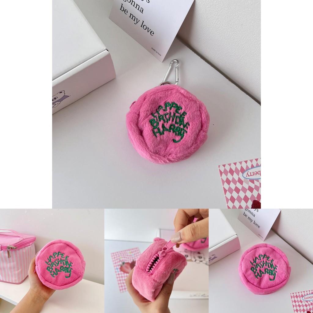 Modisches Urbanes Minimalistisches Plüsch-Münzfach für Mädchen Ideal für Kopfhörer und Kosmetik