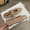 Fashion Luxury Female Crystal Fashion Shallow Women Ballet Flats Shoes Rhinestones Footwear Buckle Strap Ladies Flats Mary Janes Shoes