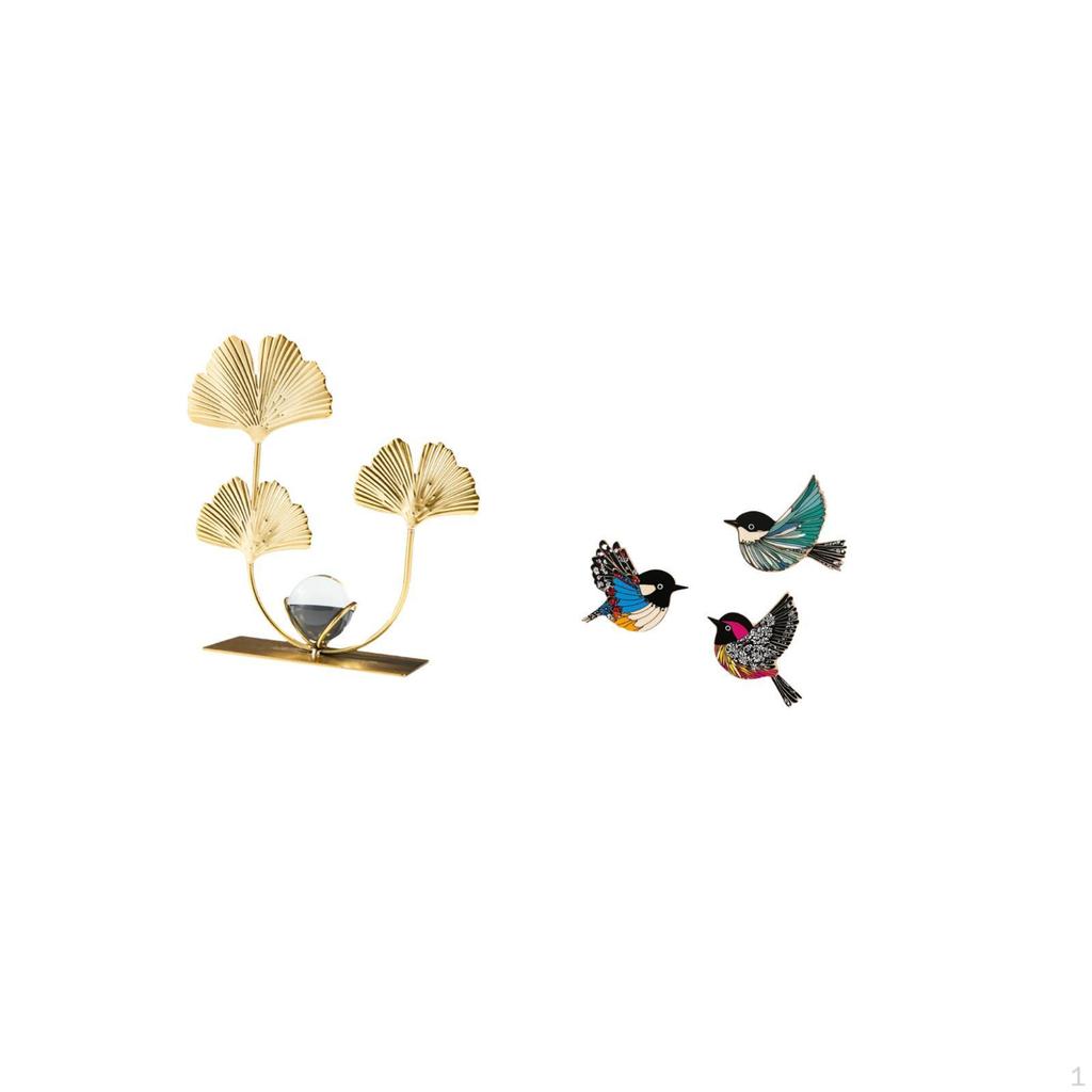 Bird Sculpture Bookshelf Ornament Modern Home Decor Collectibles Wooden Flying Birds Wall Art