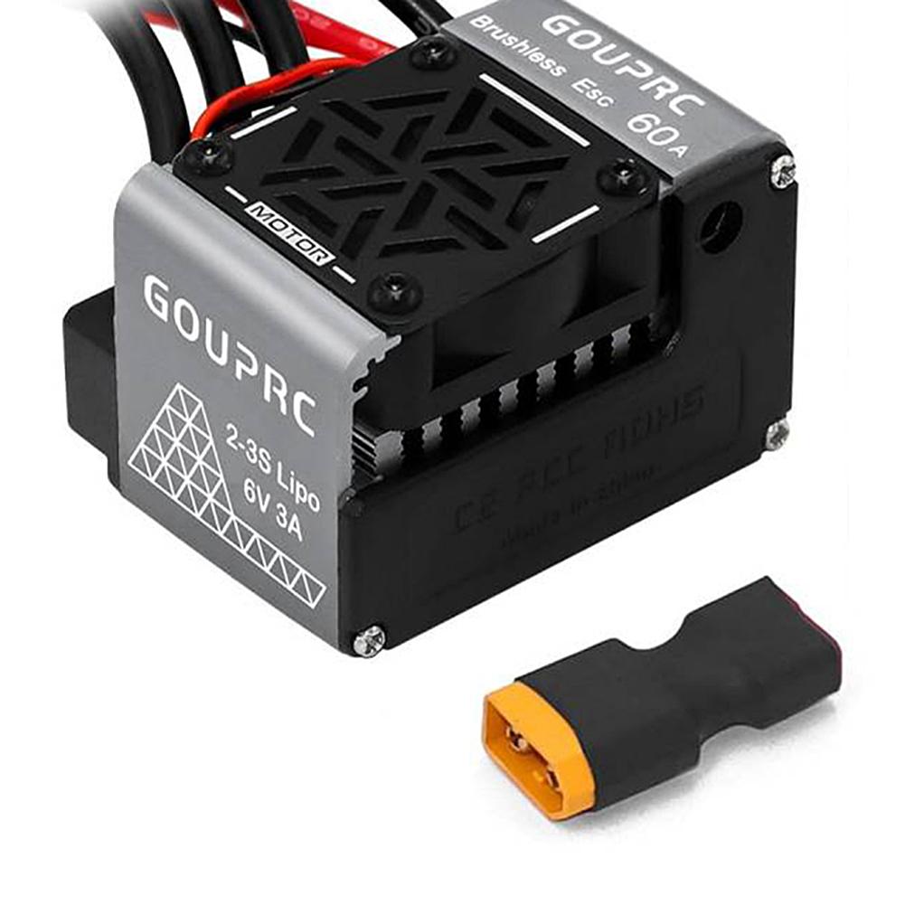4370KV Mini Brushless Motor with 60A ESC Electric Speed Controller Combo Set  3.175mm Shaft RC Motor for 1/10 RC Car Truck