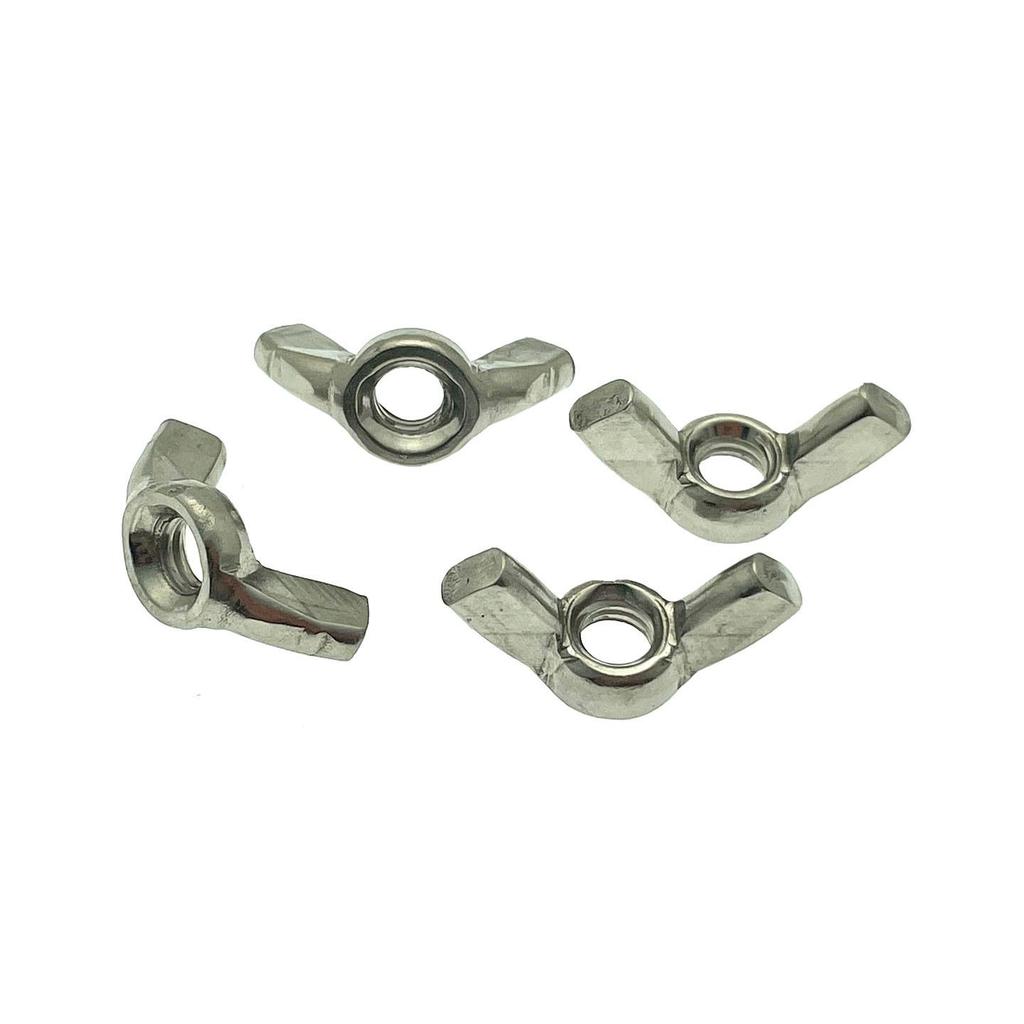 Hand-Tightened 201/304 Stainless Steel Wing Nut for M3-M12 Bolts