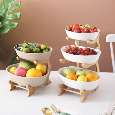 Plat à bonbons en céramique créatif de Style européen, assiette à Sushi multicouche, panier à Dessert de fruits secs moderne, vaisselle de cuisine