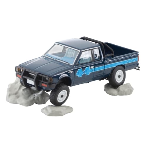 Tomytec Tomica Limited Vintage Neo 1/64 Scale LV-N321b Nissan 4x4 King Cab Truck (North American Model, Blue) - Finished Model (Product Code: 332855)