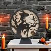 Halloween LED Lantern Wooden Desktop Light Witch Pumpkin Spider Cat Designs Silhouette Ornament