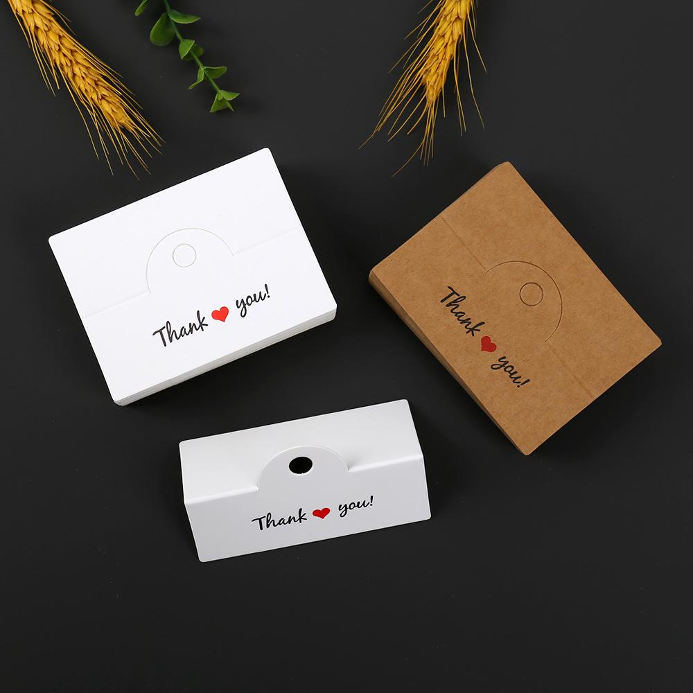 Kraftpapier Schmuck & Haarspangen Verpackung Hängeetikett Karte