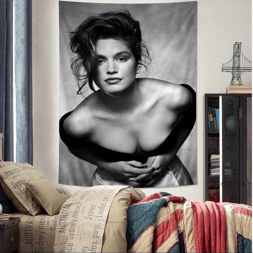 CCindy Crawford Model DIY Wall Tapestry Hanging Tarot Hippie Wall Rugs Dorm INS Home Decor