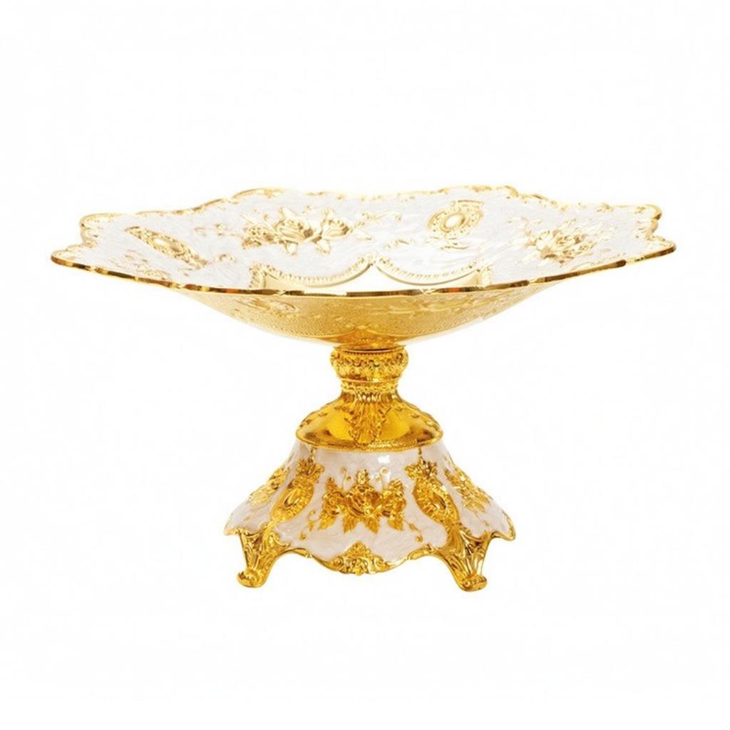 Snack Tray with Pedestal Sturdy Footed Spacious for Hosts
