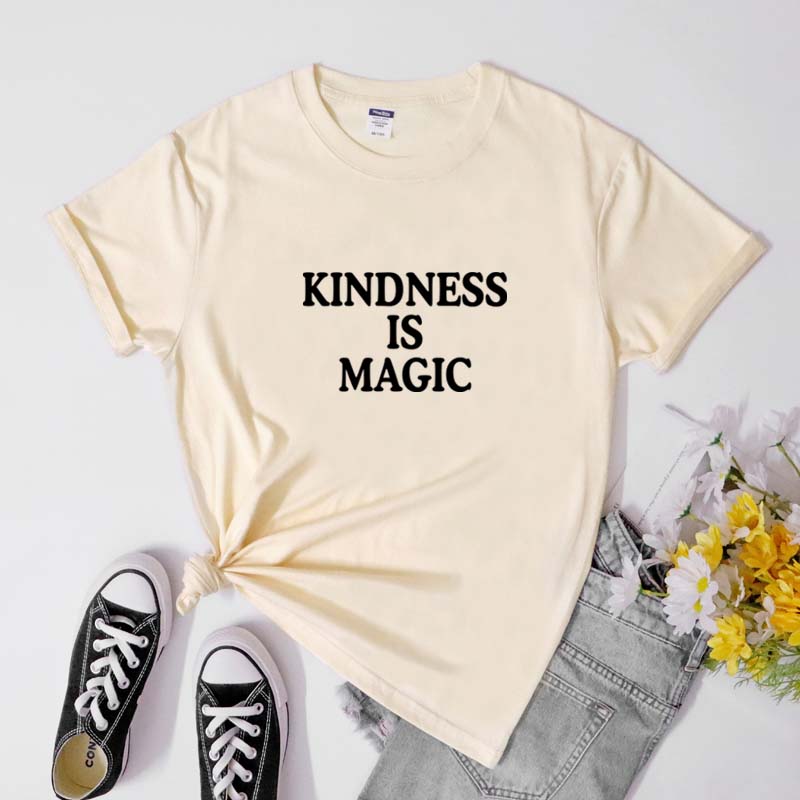 Kindness Is Magic Tshirt Casual Unisex Positivity Inspirational Tshirt Funny Unisex Be Kind Christian Cotton Top Tee