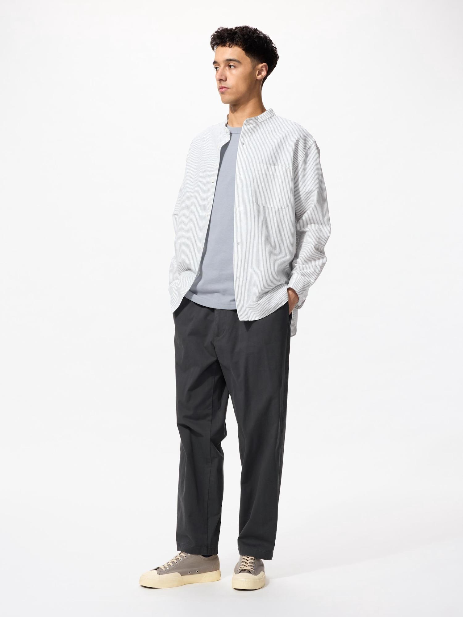 

Uniqlo Japan Хлопковые свободные брюки до щиколотки 08 DARK GRAY/3XL