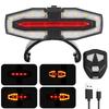 Electric Scooter LED Turn Signal Light Turning Signal Tail Light Rechargable Safety Turn Signal Rear Lamp for M365 Pro 2 MI 4