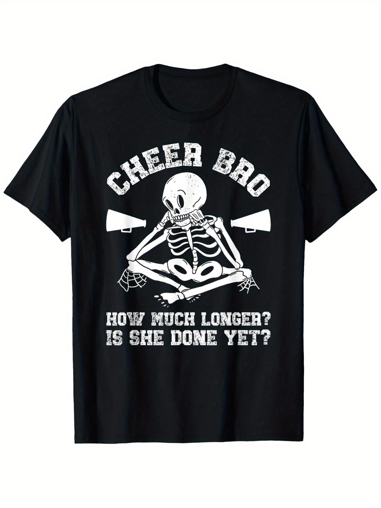 

Women Tshirt Cheer Brother Funny Skeleton Print Round Neck Short Sleeve Casual Women Summer Top Tshirt Clothing S