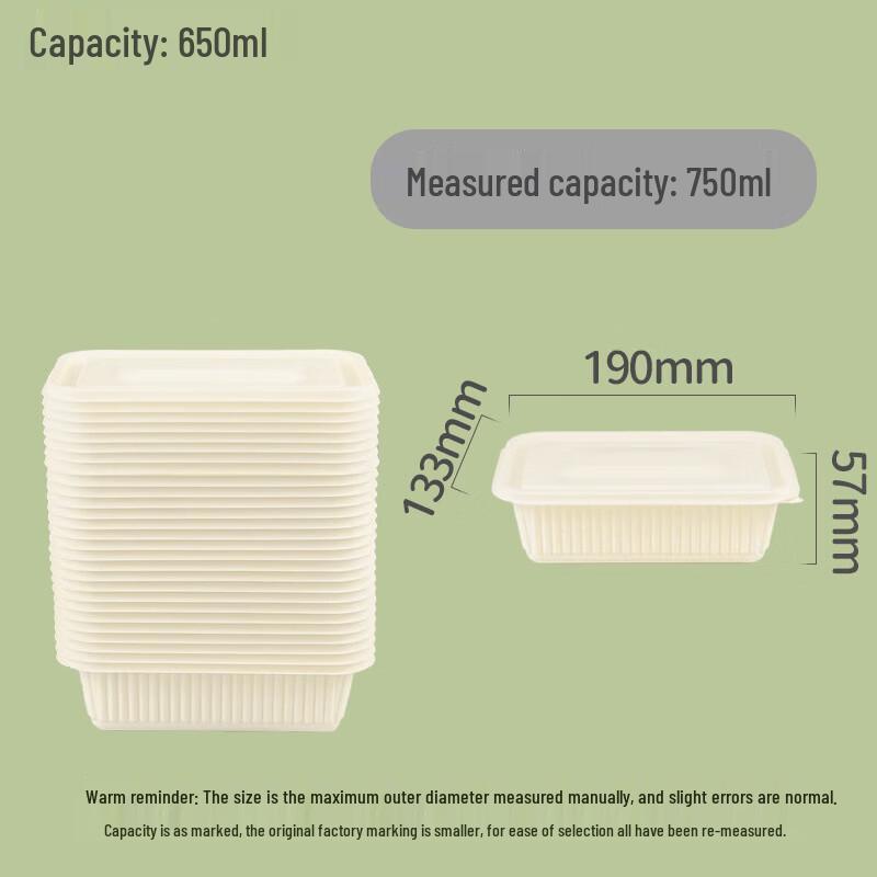 Compostable Rectangular Takeaway Boxes