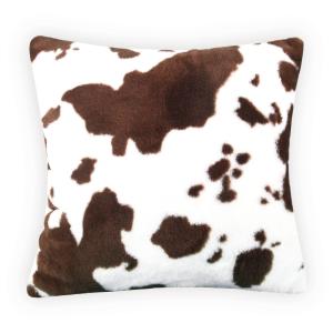 Pillow Cover Cow Pattern Print 45 45cm Sofa Pillow Case Sofa Cushion Cover Brown