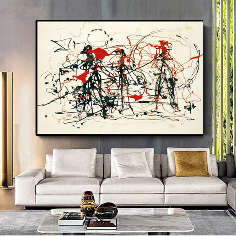 Artă Modernă Lucrare de Artă Abstractă Faimoasă Poster Graffiti Linie Pictură pe Pânză Artă de Perete Imagini Postere Printuri Living Decor Acasă Fără Ramă