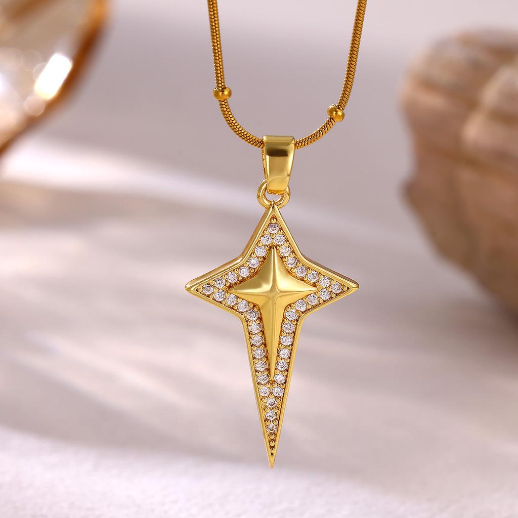 Gold Color Sunburst Cubic Zirconia Pendant Necklace Shiny Sun Charm Chain For Women Bohemian Jewelry Vintage 2026 Her Gift