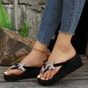 Fashion Fashion Butterfly Decor Women Shoes Summer Flip Flops for Women Sequin Platform Slippers for Ladies Outdoor Luxury Beach Sandals
