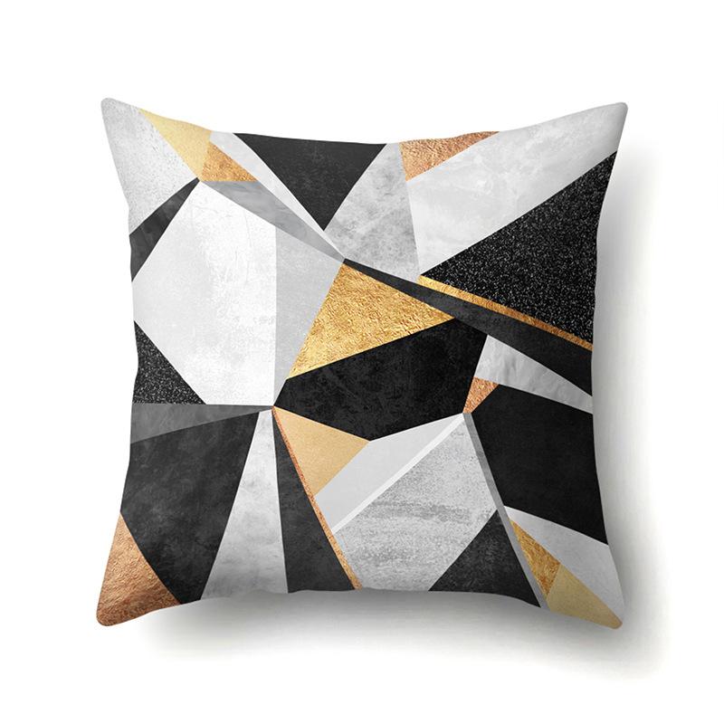 Polyester Pillow Case Automobile Decoration Home Printed Pillow Case Waist Cushion Cover Car Cushion Head Cushion Cover