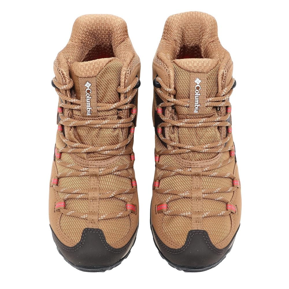 Columbia Sabre Five Mid Outdry Elk Red Wide, Coral, 25.5cm