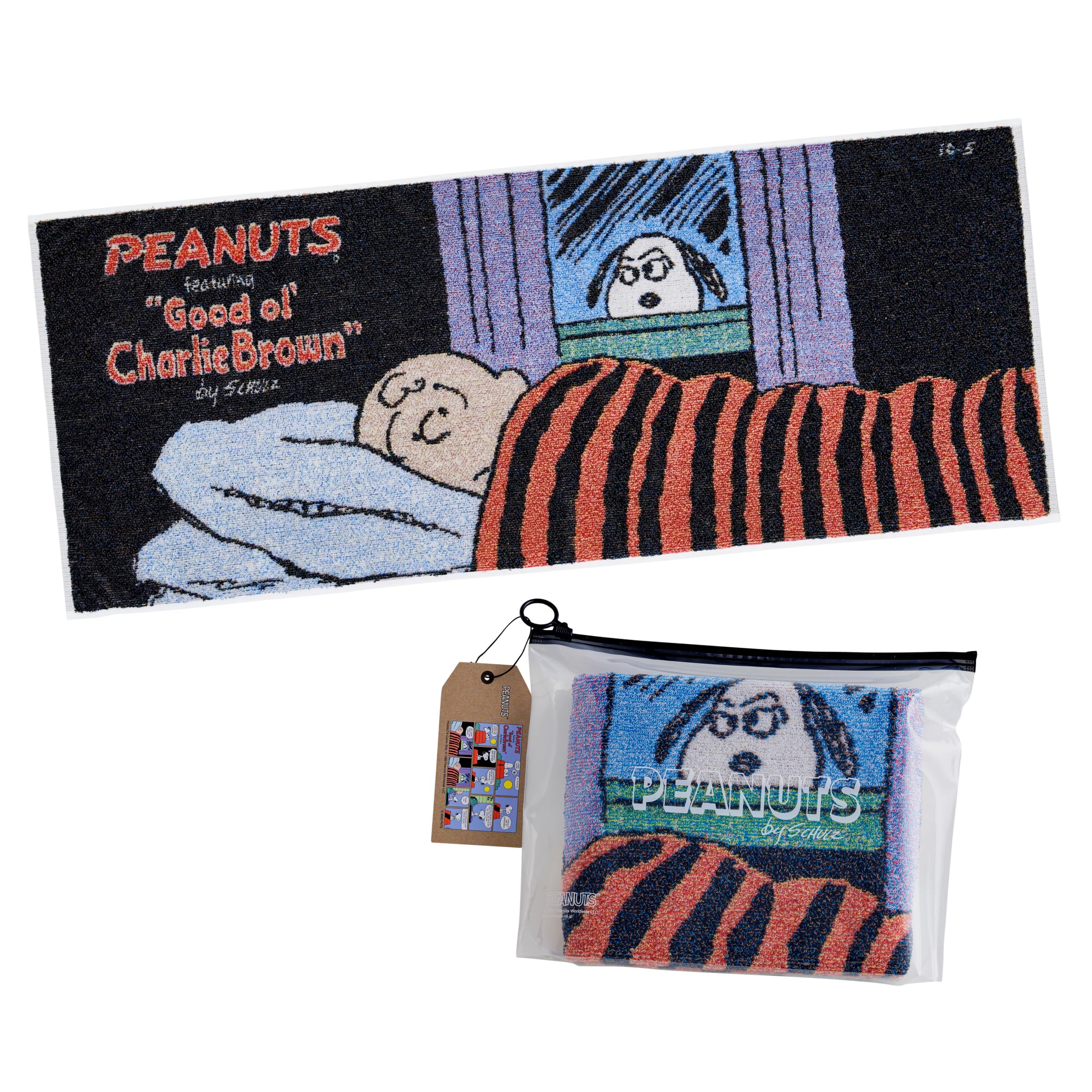 Нишикава Снупи Плетение Лицо PEANUTS PN5659TW Пятицветное Полотенце, 34x80см, Моющееся, 100% Хлопок, КОМИКСЫ, Серый, XT25356660,