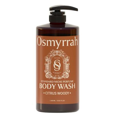 Ozmira Perfume Large Capacity Mildly Acidic Body Wash Citrus Woody Scent, 1 Piece, 1L