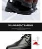 Men's Korean Style Formal Leather Brogue Shoes for Weddings and Business