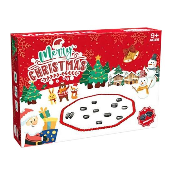 1/2 Set Noel Manyetik Satranç Oyunu İpli Mantık Düşünme Eğitimi Eğitici Mıknatıs Taş Oyuncak 2-4 Oyuncu İnteraktif Bulmaca Strateji Oyunu