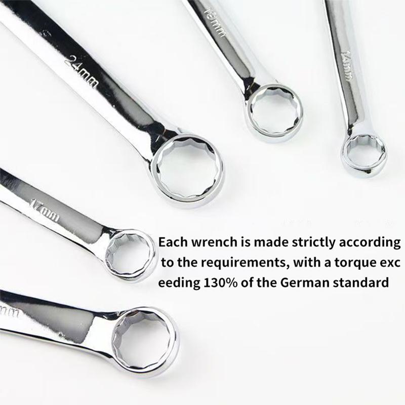 Adjustable Wrench Set, Metric Spanner, Open End & Combination Wrench for Auto & Bicycle Repair