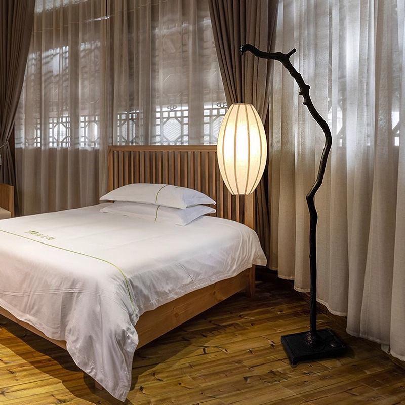 Retro Wabi-Sabi Branch Floor Lamp: Zen Light for Tea Room, Study, or Homestay