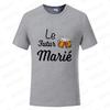 French Evg Team Married Tops Single Farewell Bachelor Party T Shirt Future Groom Man Tshirt Fashion Beer Graphic Wedding Tees
