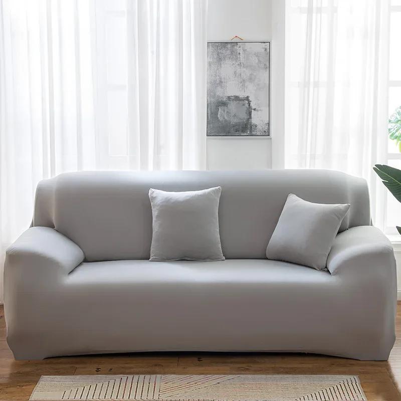 1/2/3/4 Seater Silk Cool Sofa Cover for Living Room L Shap Coner Couh Cover 2025 Spandex Extenble Sofa Protecter Unti Cat Dog