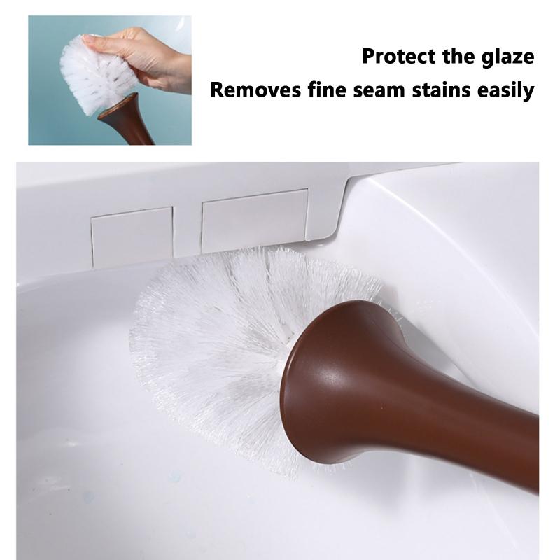 Roztomilý čisticí kartáč na toaletu ve tvaru žirafy, kartáč na toaletu a držák, čistič na toaletu s dlouhou rukojetí pro čištění toalety