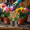 Nursery Pots For Plants 10-Piece With 10 Trays Transparent Flower Pots Hydroponic Planting Cup For Indoor Outdoor Garden Balcony