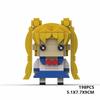 Anime Series Cute Girl Cartoon Characters Building Blocks MOC Beautiful Magic Girl Warrior Assembly Model Puzzle Kids Toy Gift