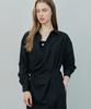 IHR Wrap Shirt Dress / Black