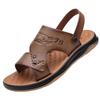2025 new sandals men's summer wear dad middle-aged and elderly dual-purpose cool slippers breathable sandals