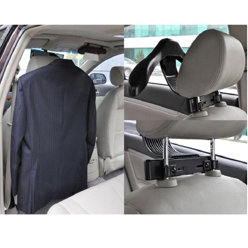 Car Mounted Clothes Hanger Back Garment Rack Automotive T-Shirt Holder Anti-Slip Creative Design ABS Hook Acrylic Material