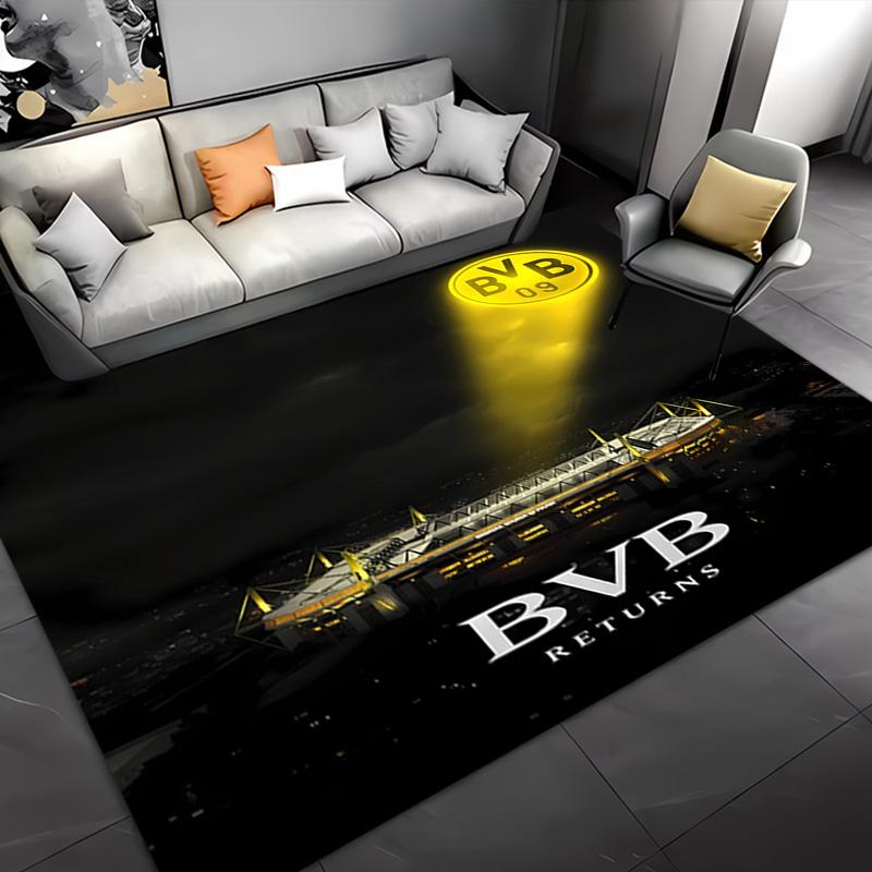 1pc Borussia Dortmund Entrance Mat, Non-Slip Mat Area Rug,Room Decor, Outdoor Decor, Kitchen Rug,Doormat - Machine Washable, Easy to Clean