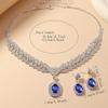 Sparkling Women's Rhinestone Jewelry Set Water Drop Pendant Crystal Jewelry Set  Party Banquet