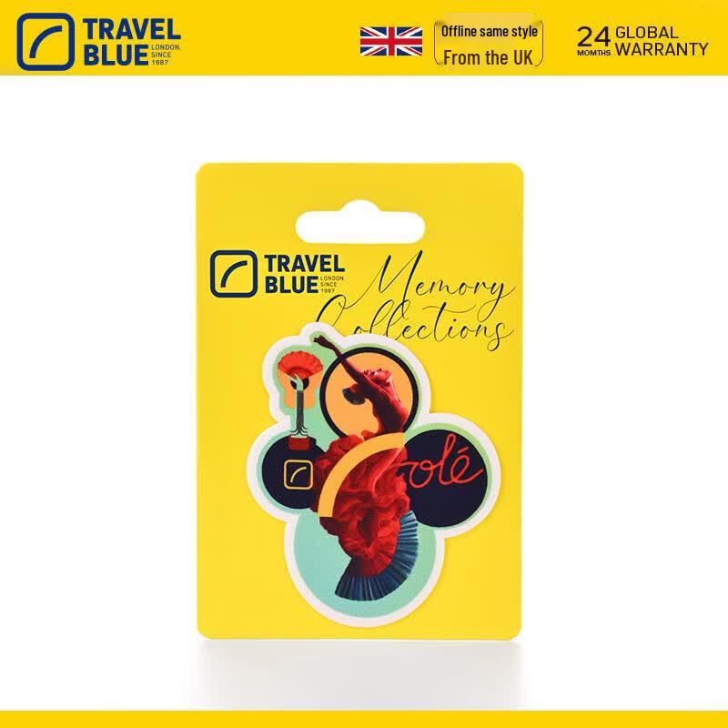 Travel Blue Flamenco Embroidered Patch