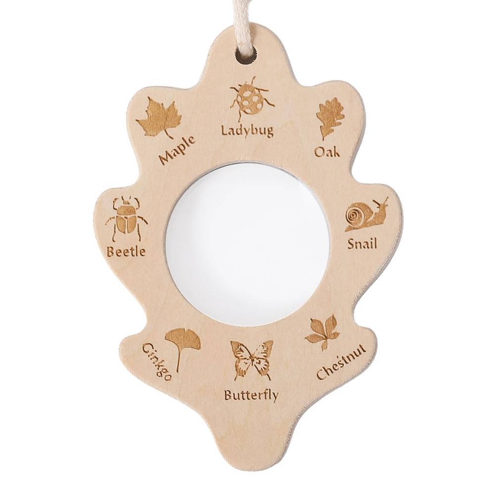 Buiten Exploratie Speelgoed voor Kinderen Natuurlijke Insect Blad Herkenning Vergrootglas Houten Montessori Observatie Speelgoed Baby Cadeau