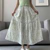 Floral Print Midi Skirt For Women With High Waist Aline Design For Casual And Office Wear